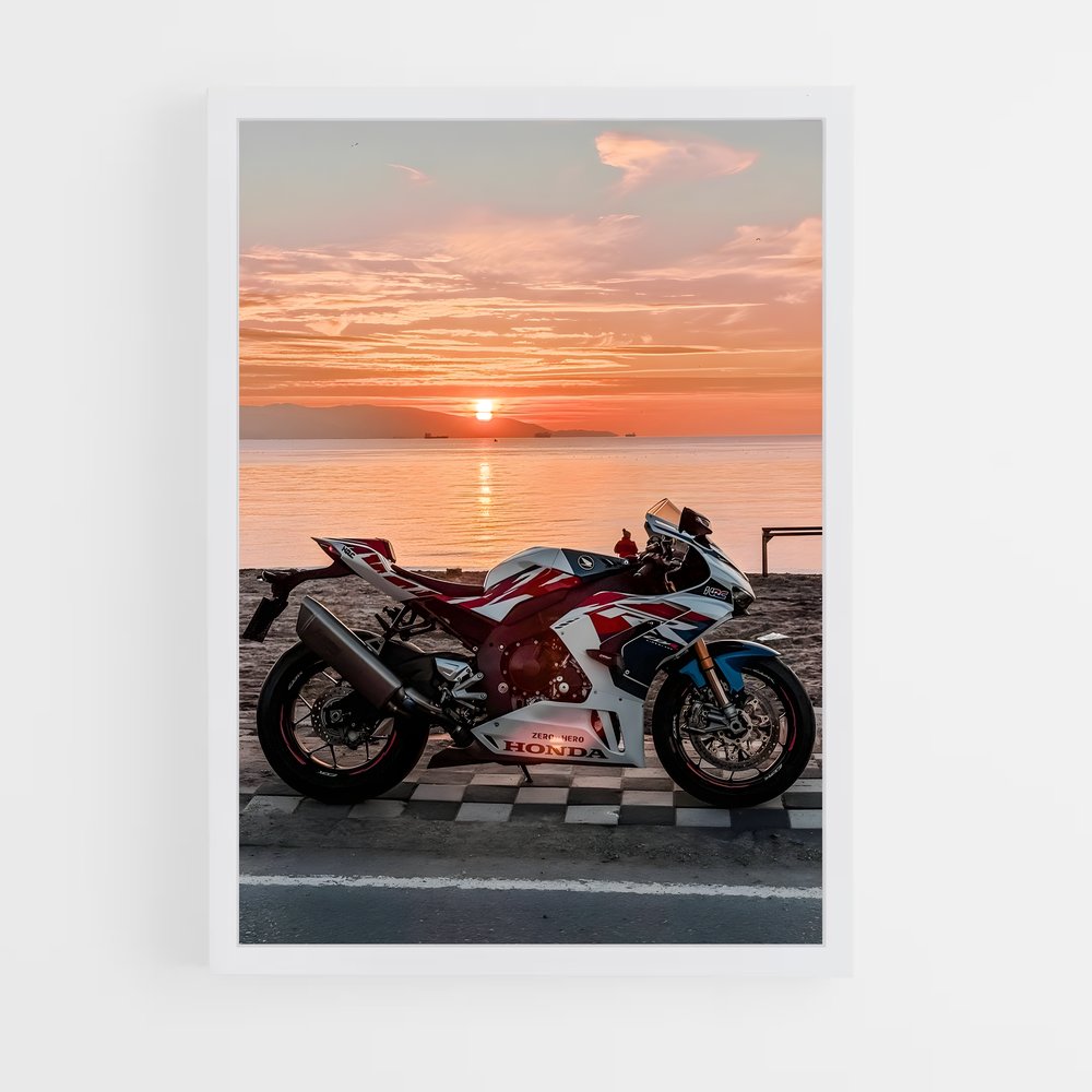 Poster Route de la Fireblade – affiche Honda Moto (vue 3)